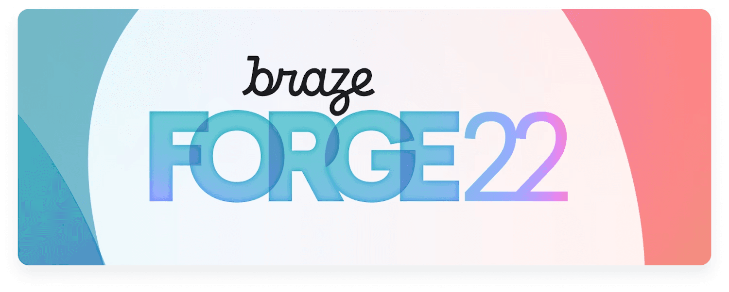 a logo for braze forge22 with a pink and blue background