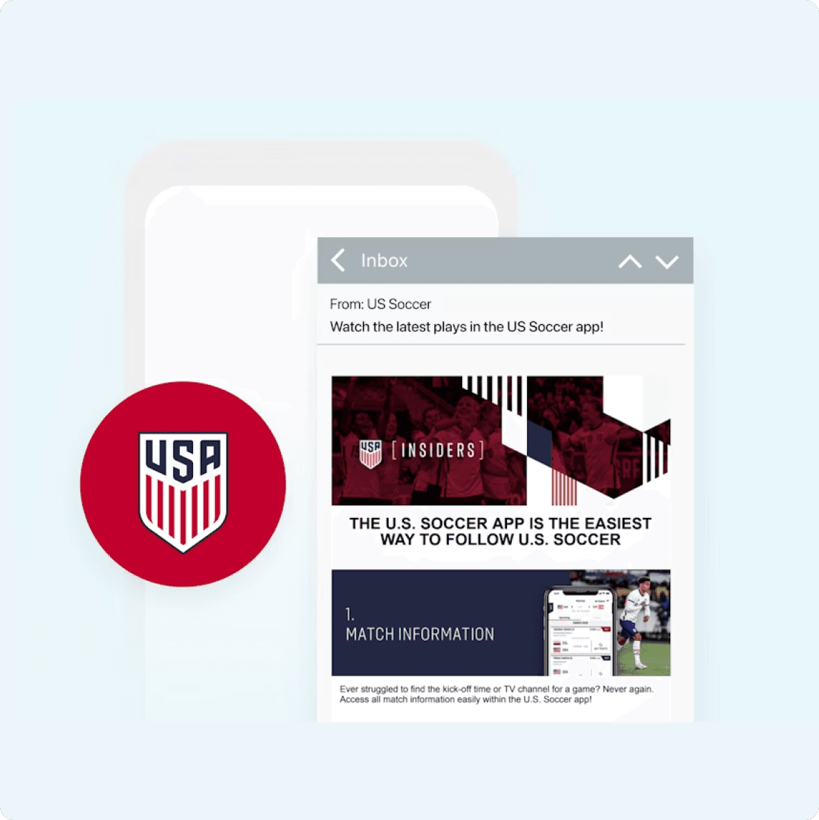 a screenshot of an email from us soccer