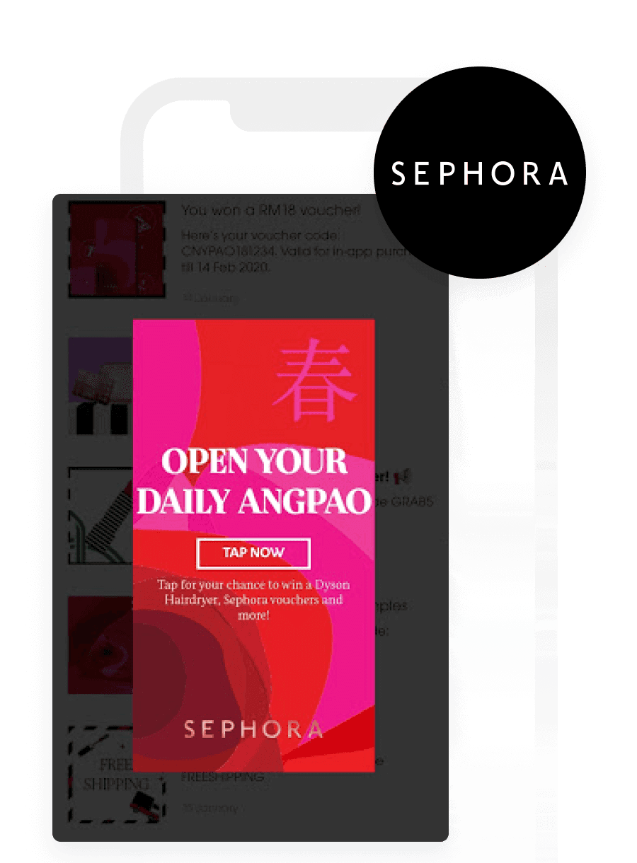 Sephora SEA Used In-App Message Gamification to Increase Purchases by 132%