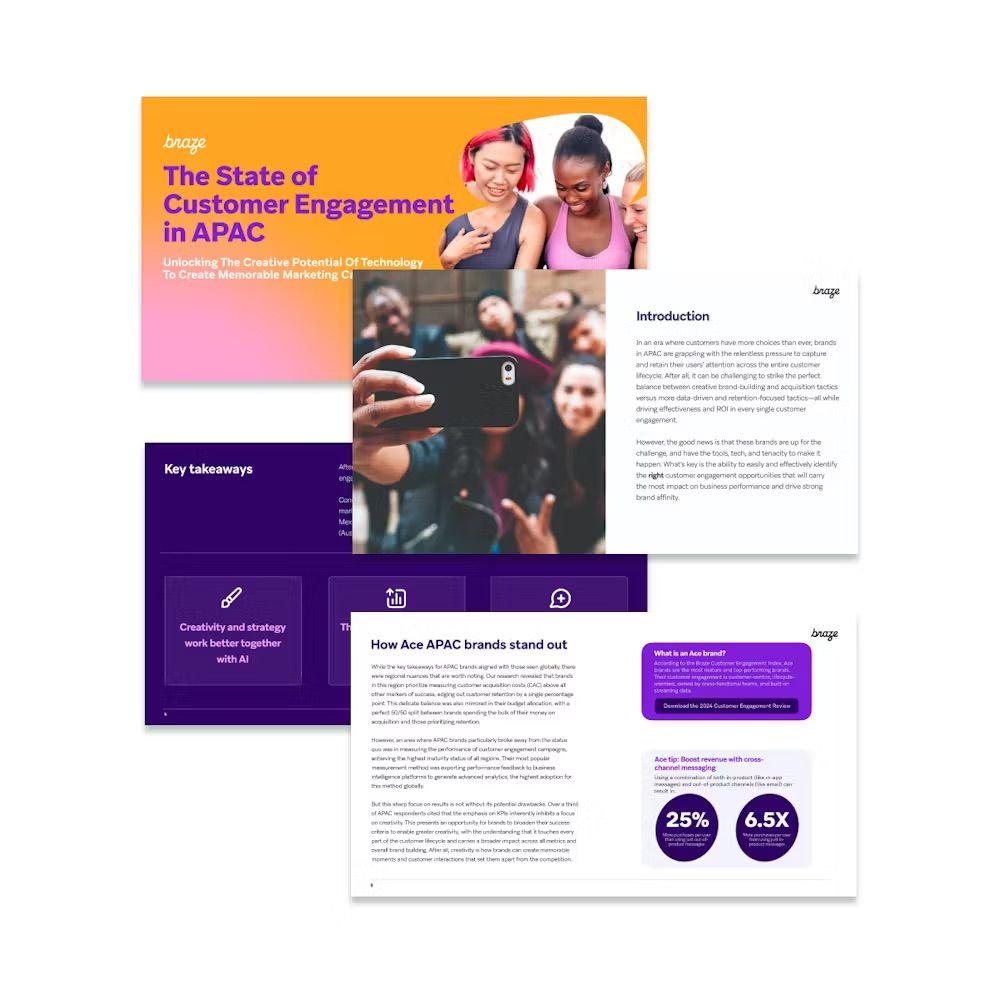 a brochure about the state of customer engagement in apac