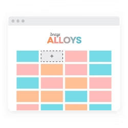 a computer screen with the word alloys on it