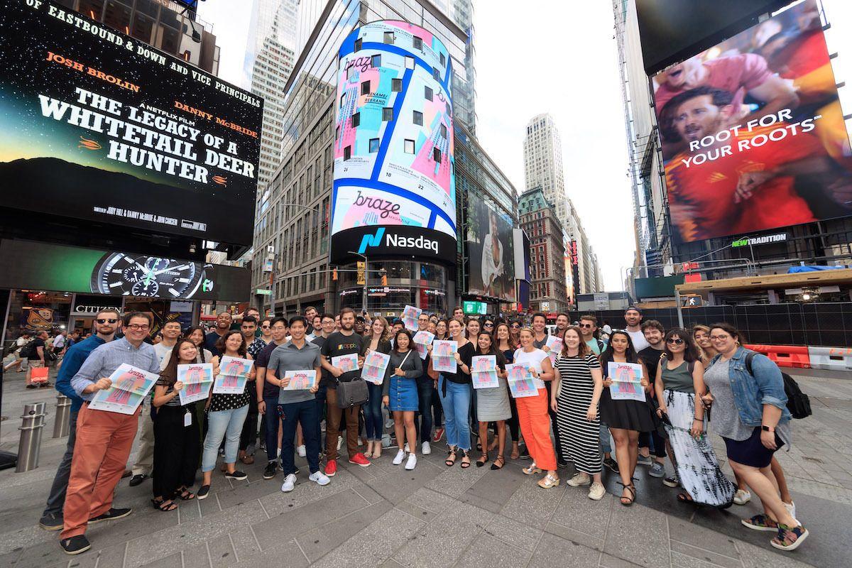 Braze launching the first Print Edition at NASDAQ HQ in Times Square