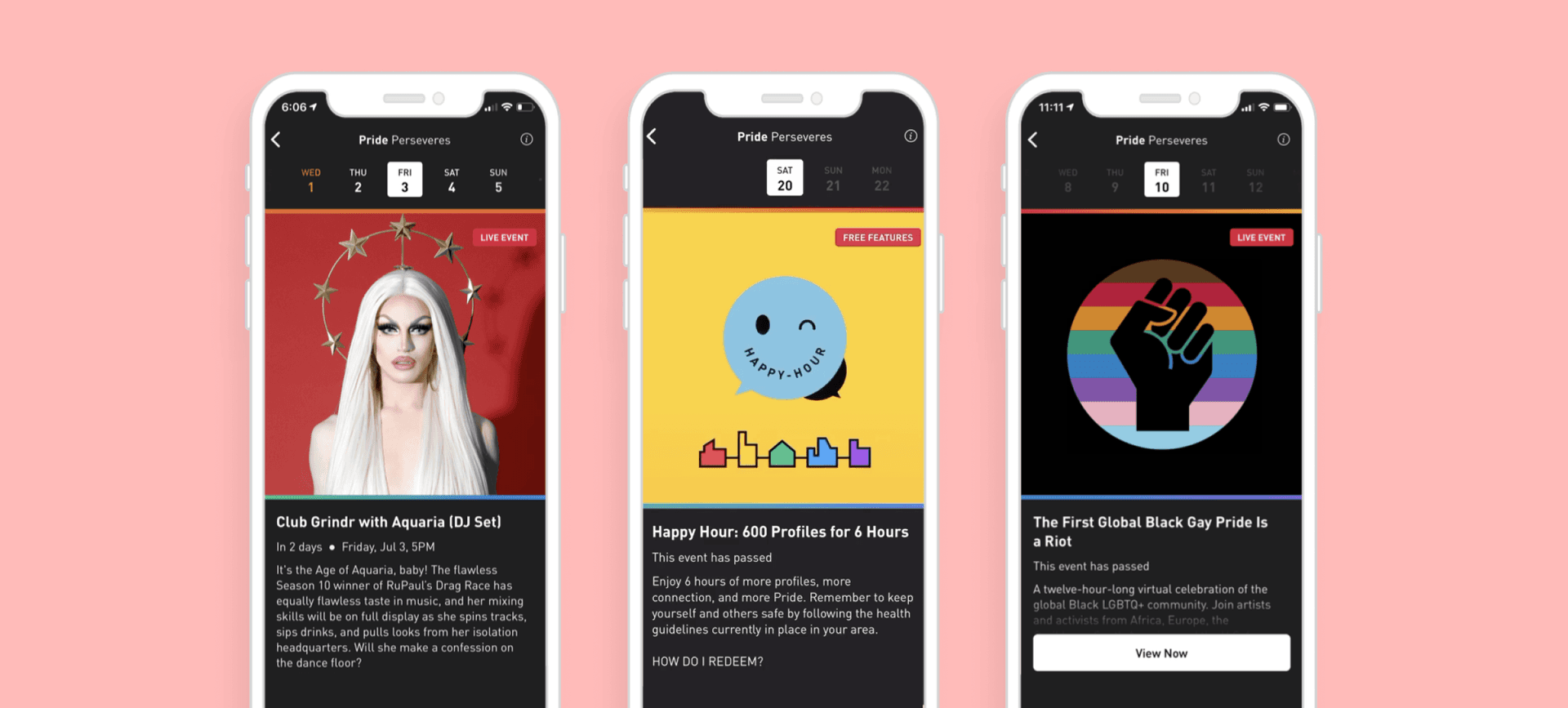 Grindr leveraged Content Cards to convert Pride 2020 events into virtual celebrations