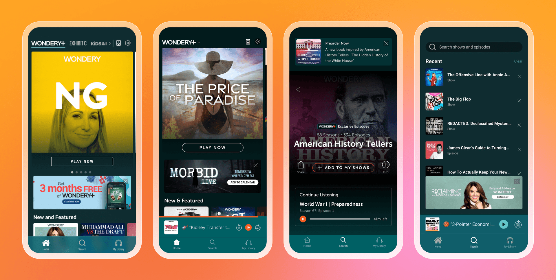 a screenshot of the wondertv app shows the price of paradise