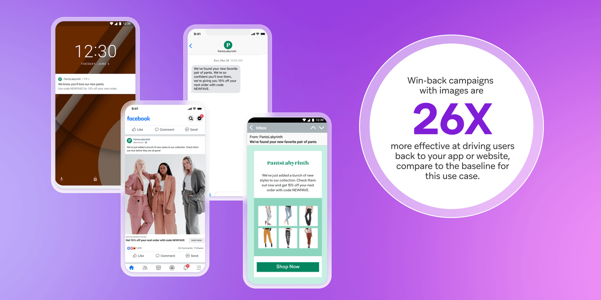 a purple circle with the number 26x on it