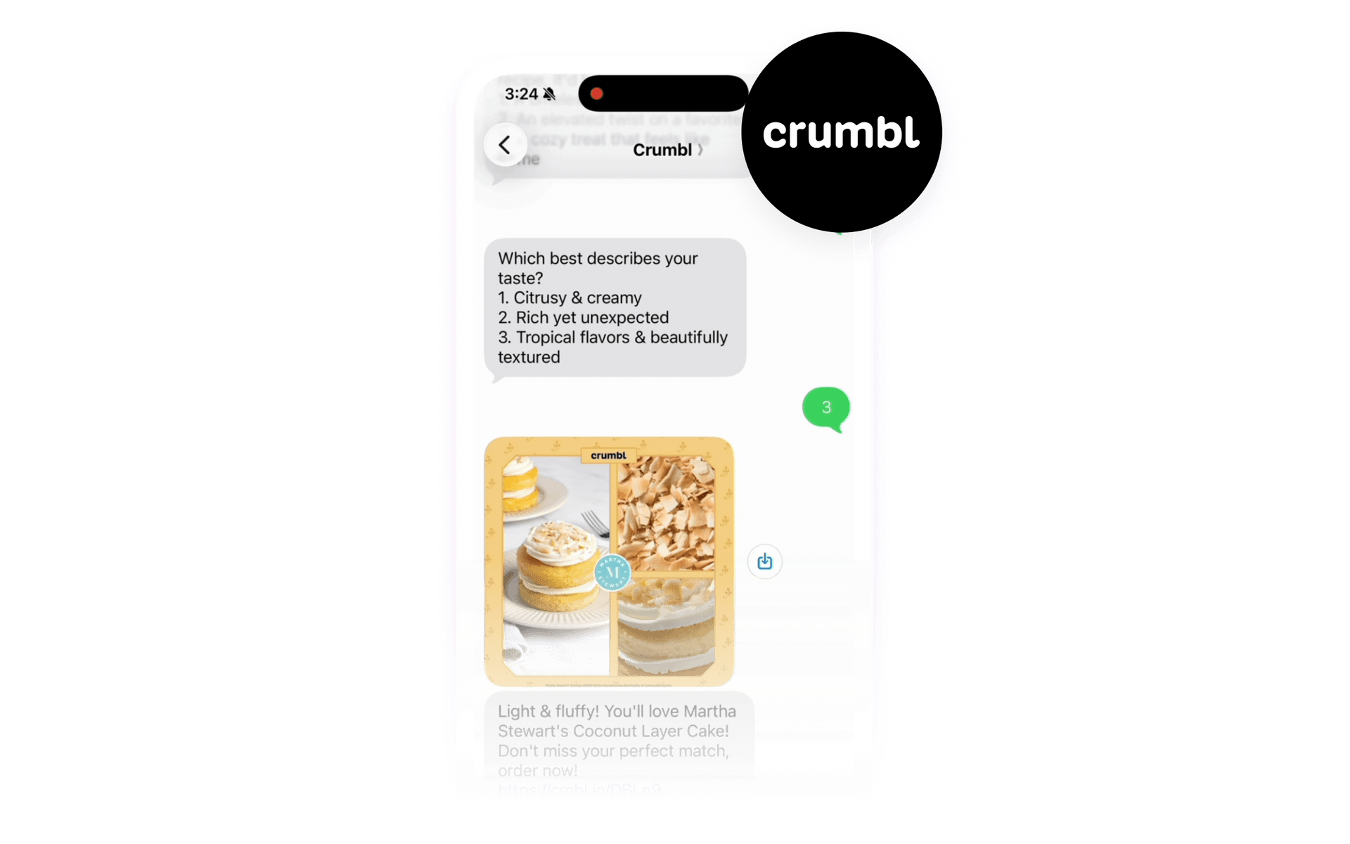 Crumbl transforms Martha Stewart collaboration into a viral dessert-matching experience with a Braze-powered SMS quiz