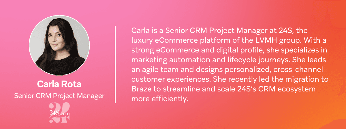carla rota is a senior crm project manager at 24S