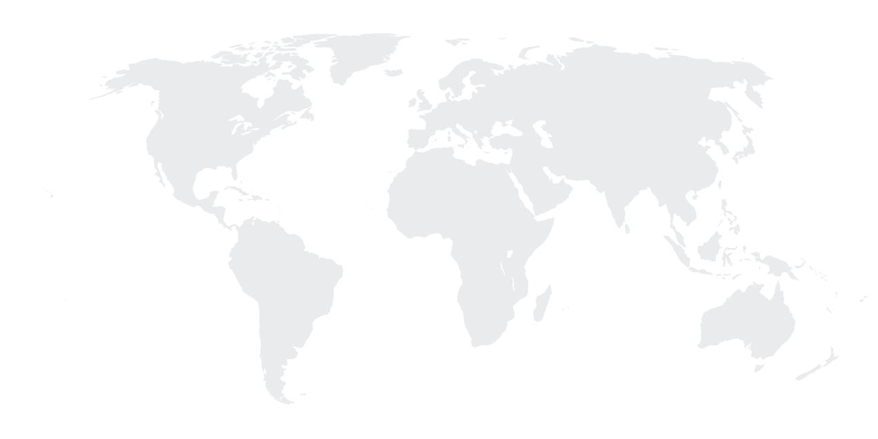 a white map of the world on a black background map