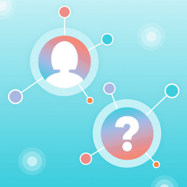 an illustration of a person and a question mark