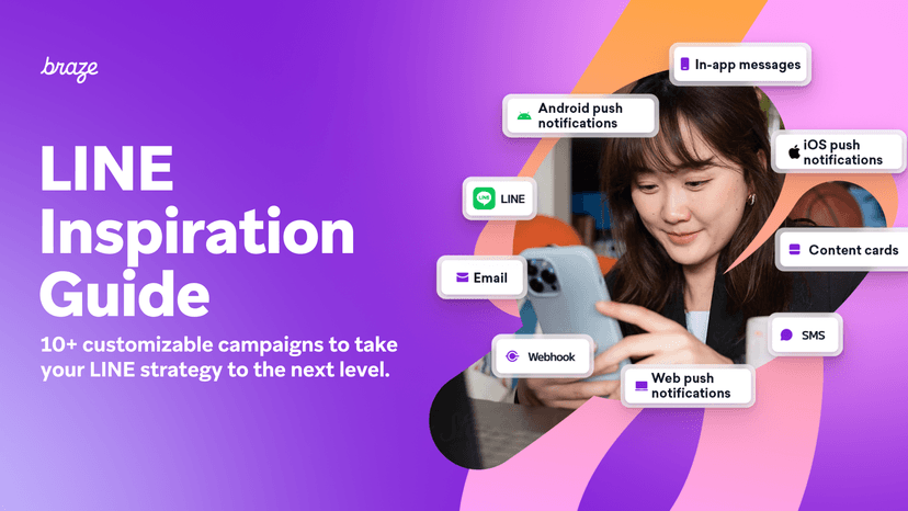 an advertisement for braze line inspiration guide