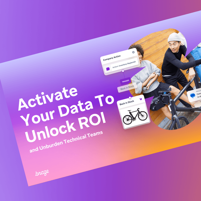 a poster that says activate your data to unlock roi