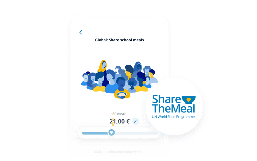 携帯電話に表示されたパパ・ジョンズのマーケティングハブアプリ。画面の一部が、円形のパパ・ジョンズのロゴで隠れている。