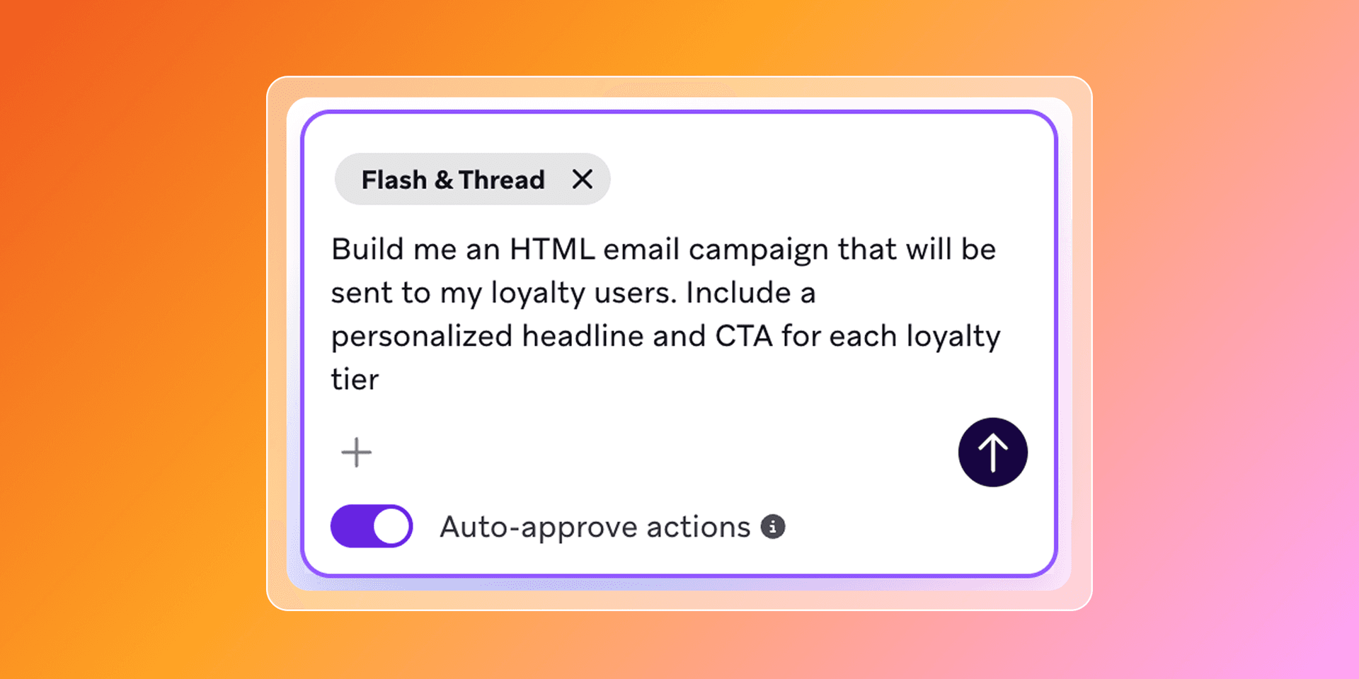 A marketer using Operator to build an HTML email campaign