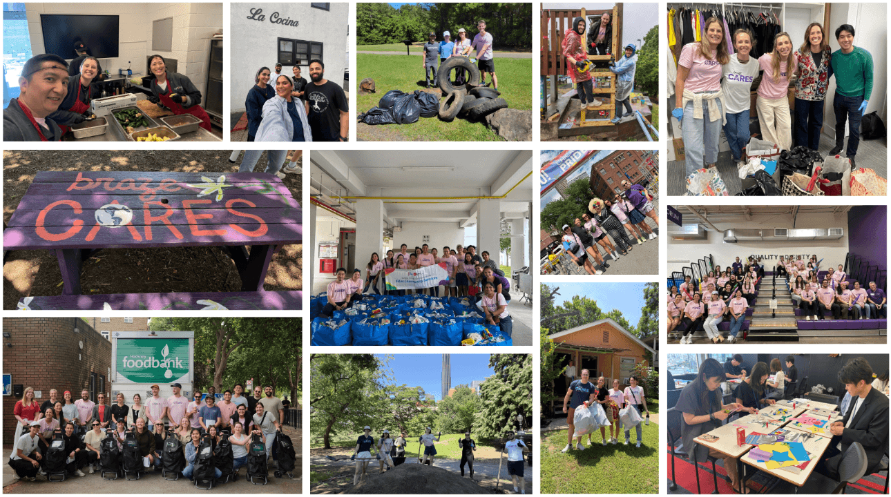 A selection of images of Braze volunteers