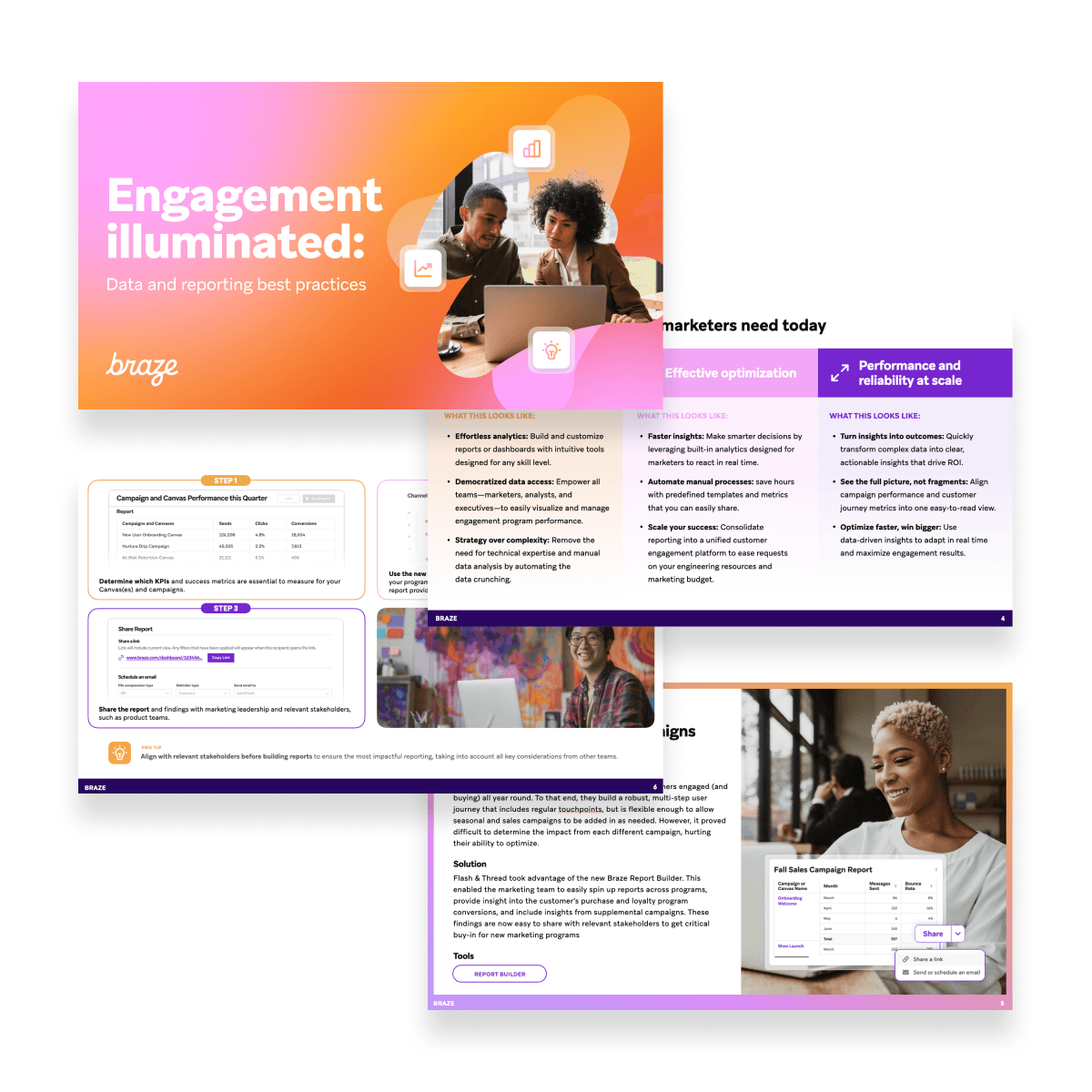 a brochure titled engagement illuminated data and reporting best practices