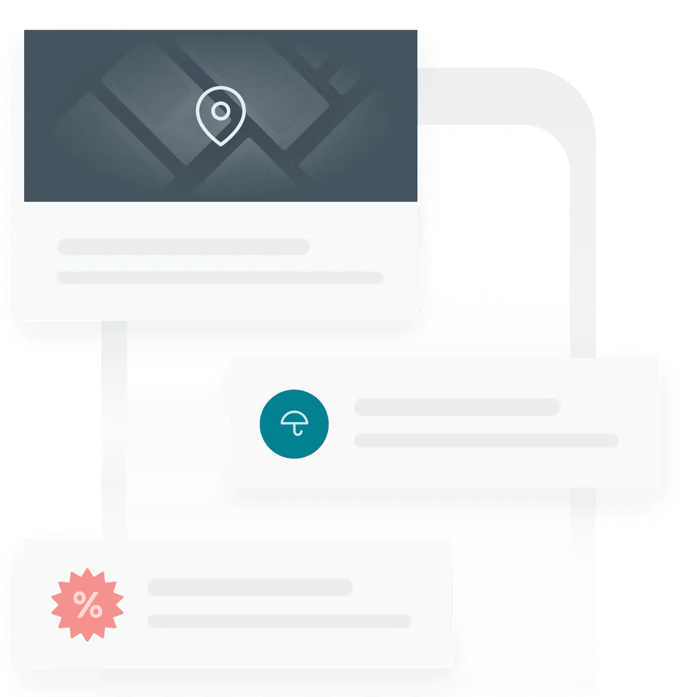 an illustration of a map with a pin on it