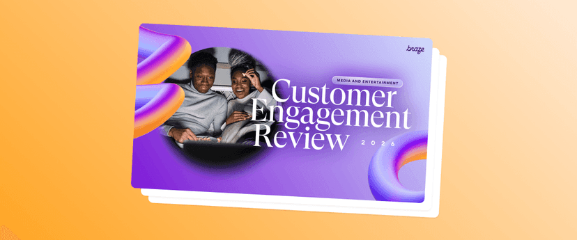 an image of a title page with the words "Customer Engagement Review"