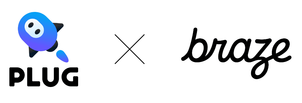 plug and braze logos on a white background