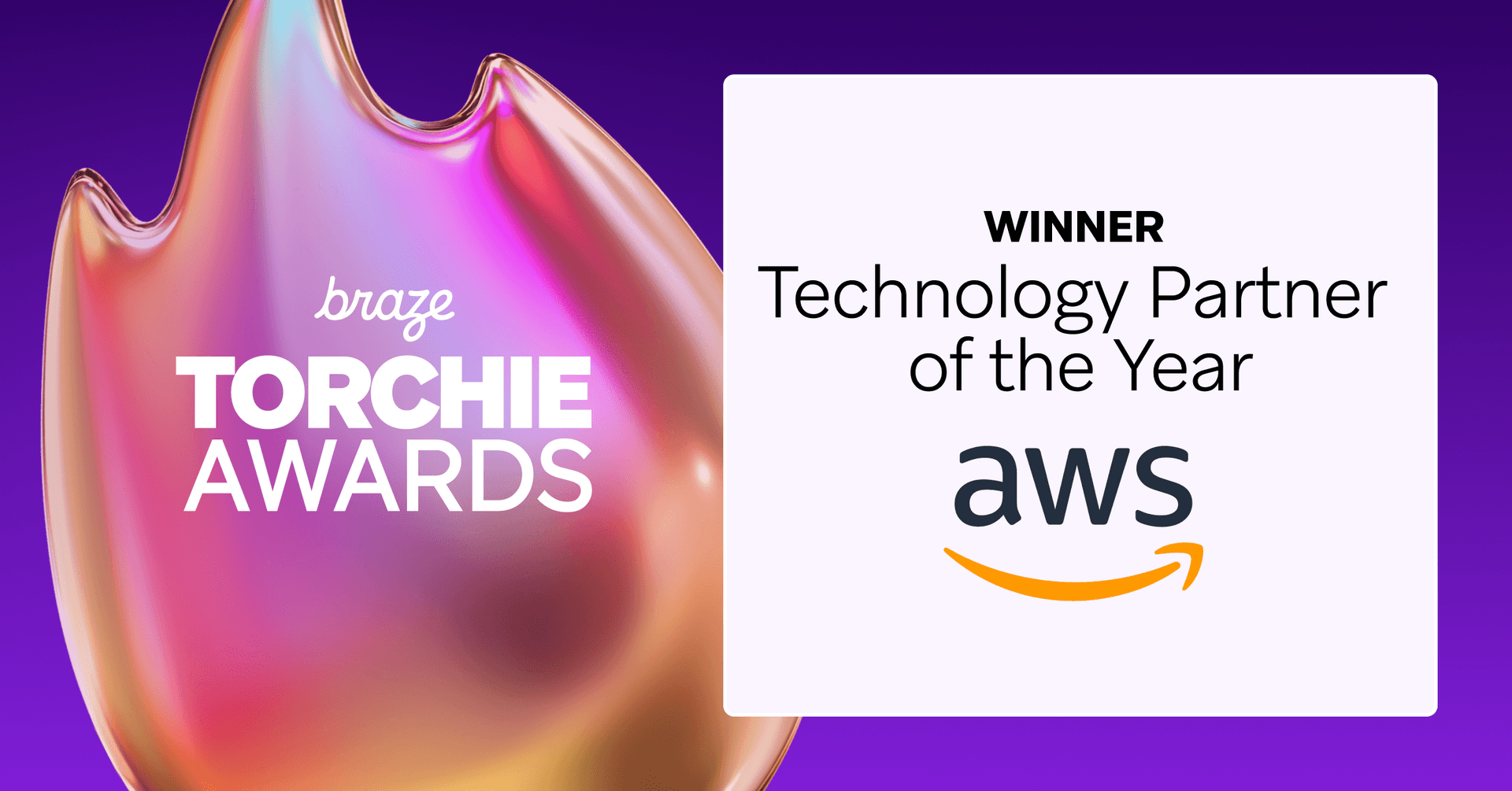 braze torchie awards winner technology partner of the year aws