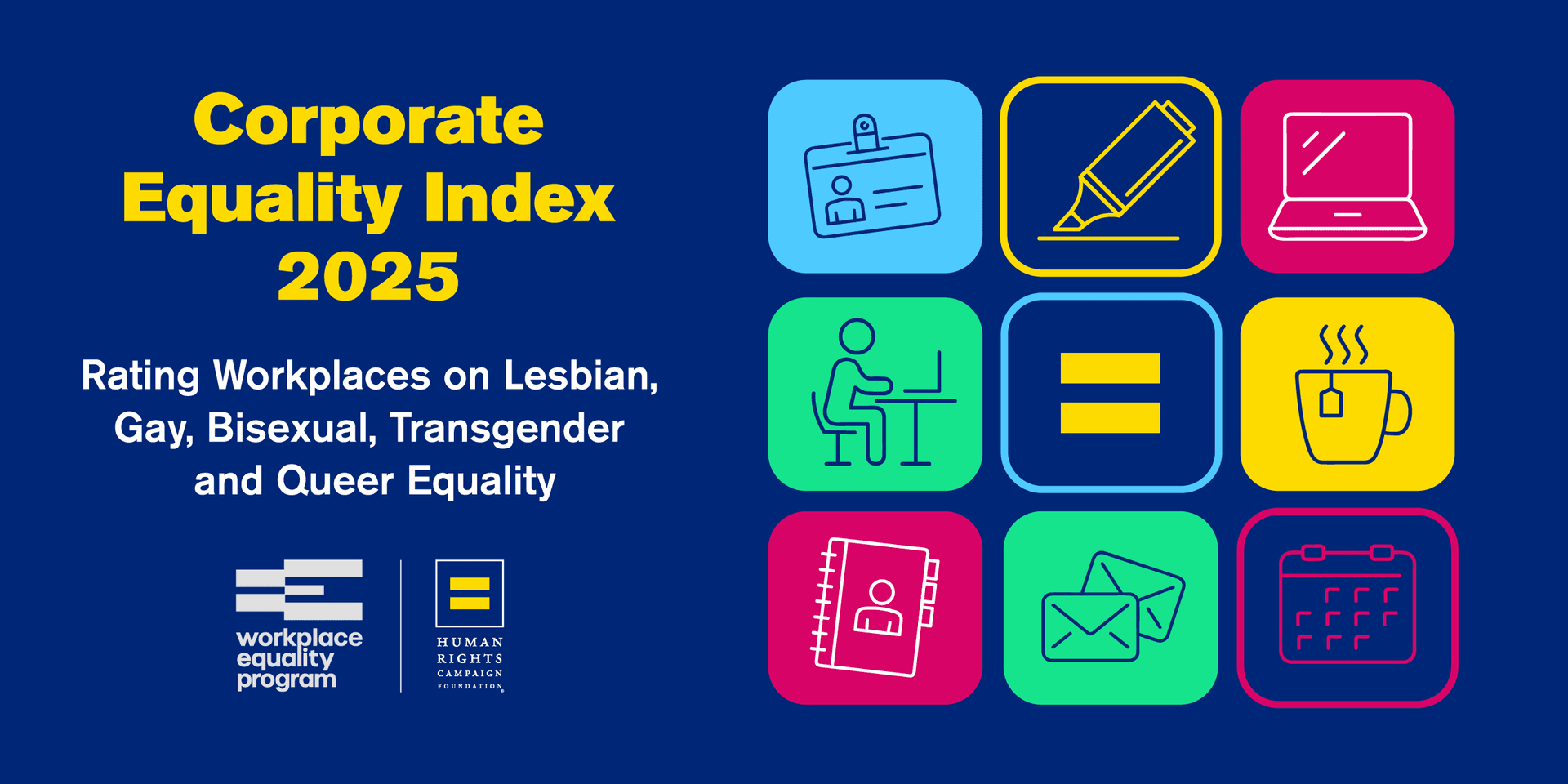 an advertisement for the corporate equality index 2025
