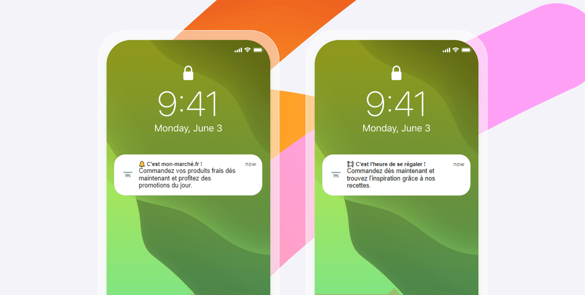 two cell phones showing the time of 9:41 on monday june 3