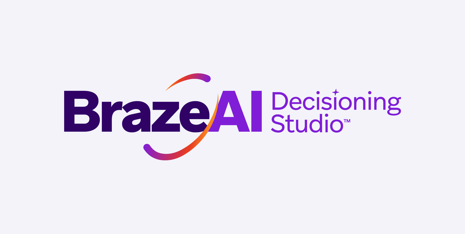a brazeai decisioning studio logo on a white background