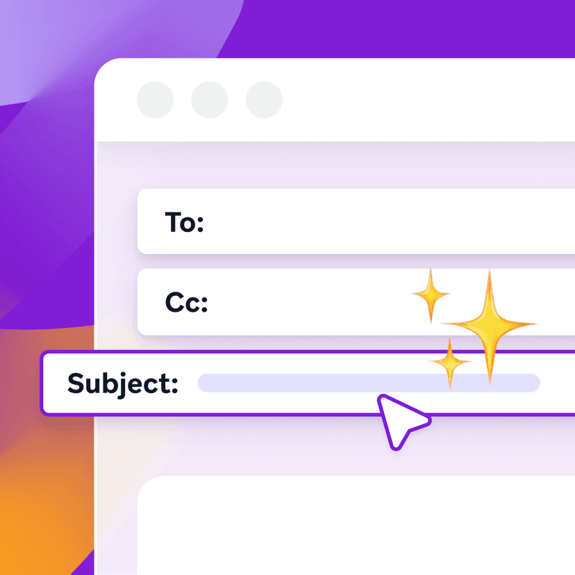 A computer screen highlighting an email subject line