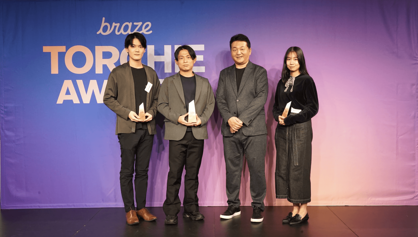 左からマネーフォワードホーム株式会社 山中氏、株式会社ギフトモール 戸田氏、Braze 水谷、株式会社 令和トラベル 豊田氏