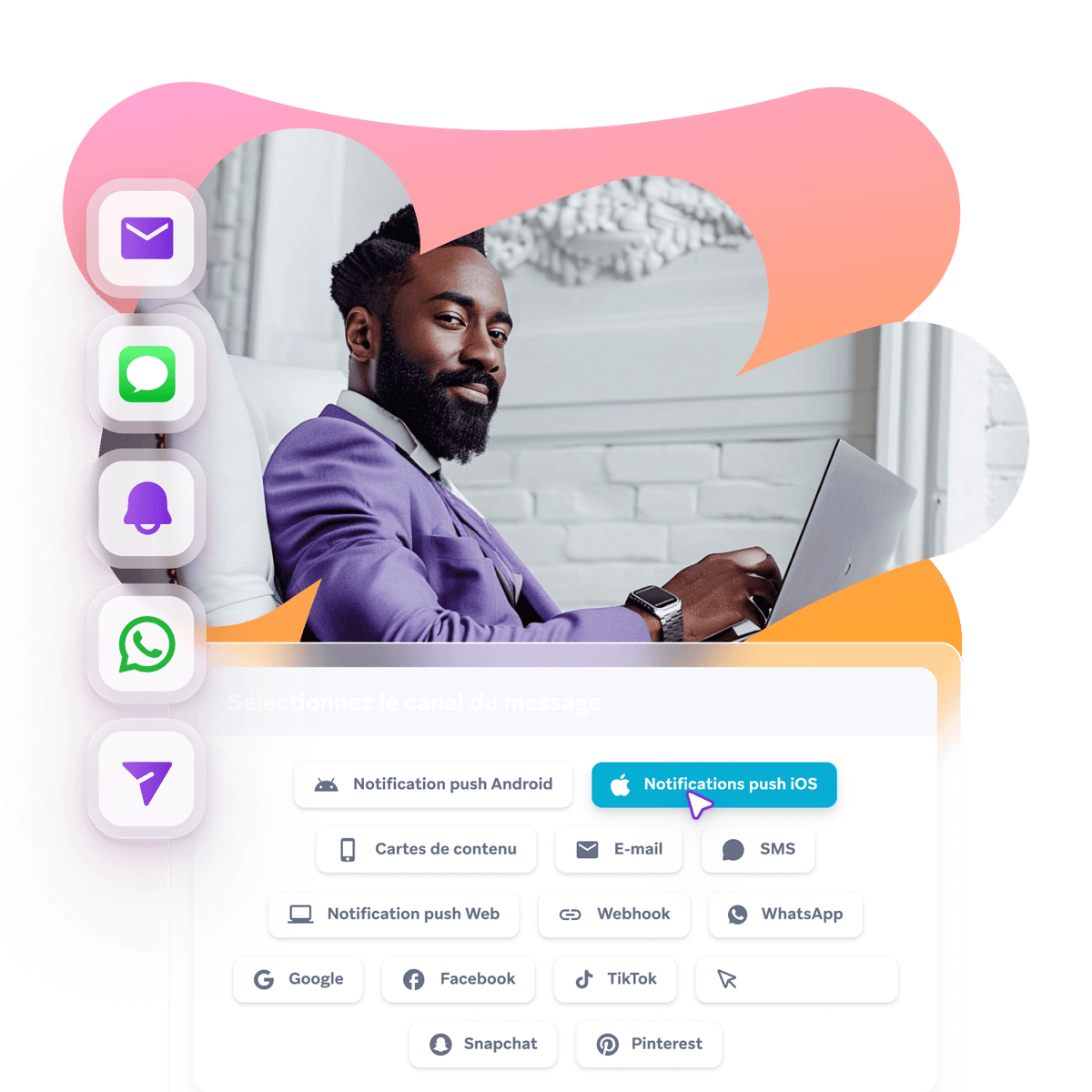 A list of messaging channels supported by Braze