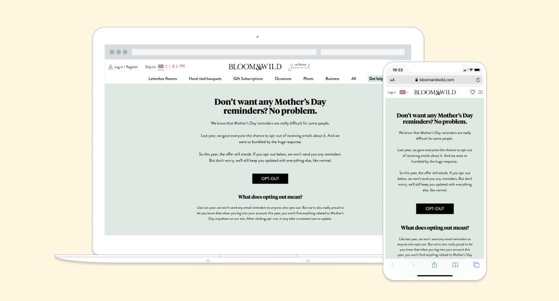 Bloom & Wild, the UK’s leading ecommerce flower delivery service, lives out its core values through an empathetic, customer-first campaign.