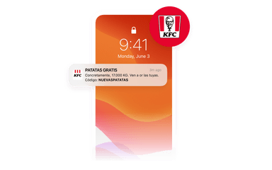 a phone with a kfc logo on it
