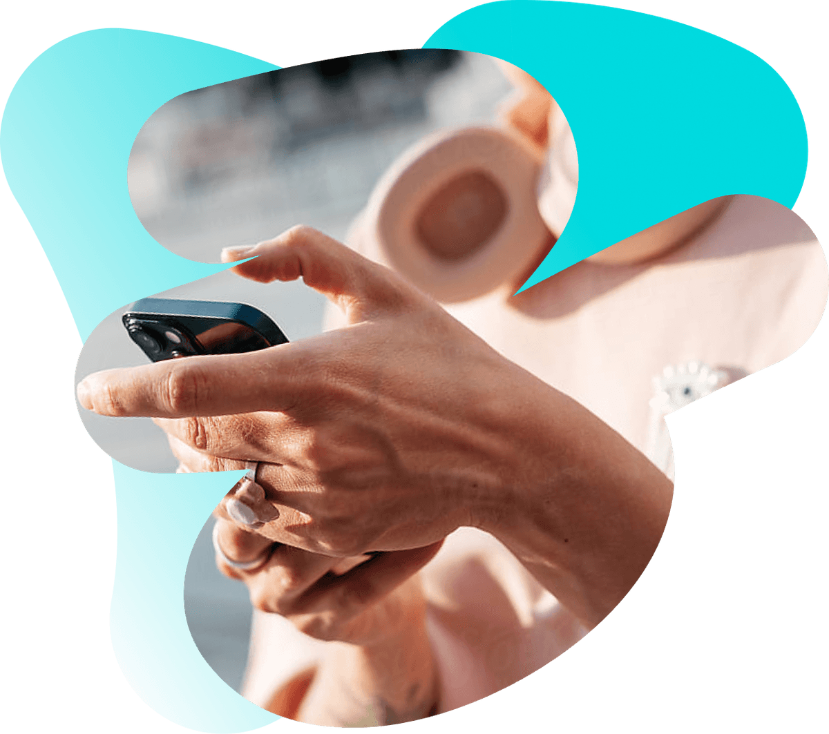 a person holding a cell phone with a speech bubble that says 6 billion monthly active users 2.2 trillion messages sent in one year