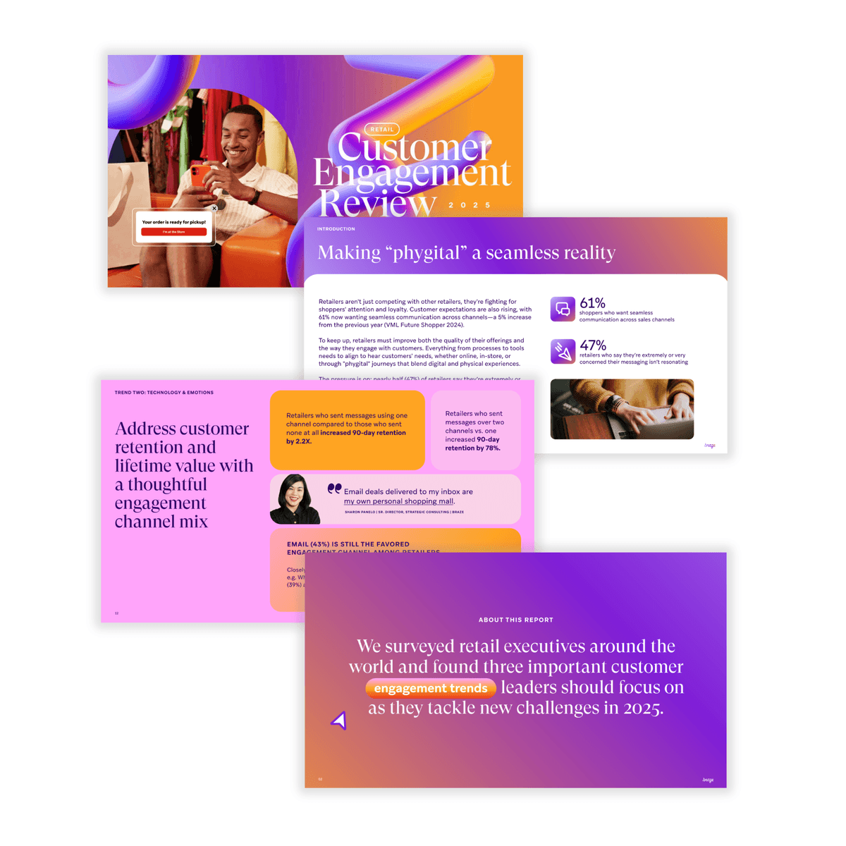 a customer engagement review is displayed on a white background