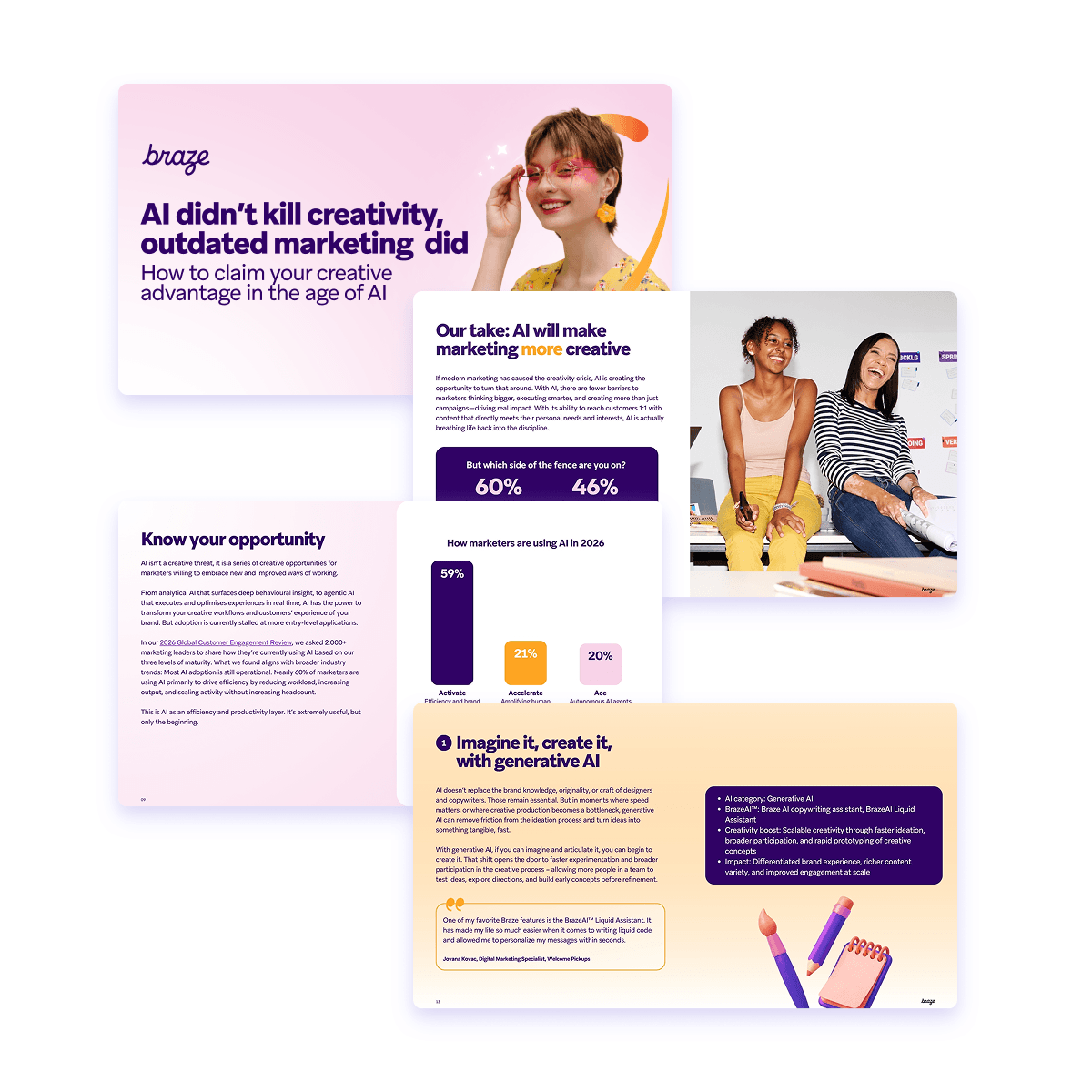 A preview of the guide pages