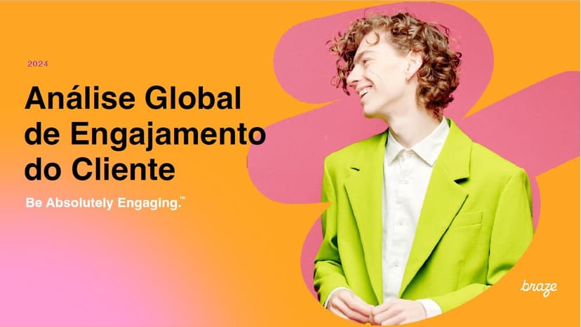 a book titled customer engagement review with a man in a green suit